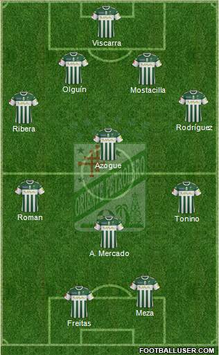 C Oriente Petrolero football formation