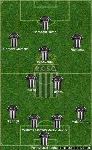 Sporting du Pays de Charleroi 4-3-2-1 football formation