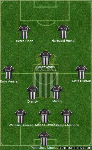 Sporting du Pays de Charleroi 3-5-2 football formation