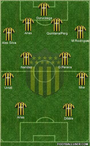 Club Atlético Peñarol 4-4-2 football formation