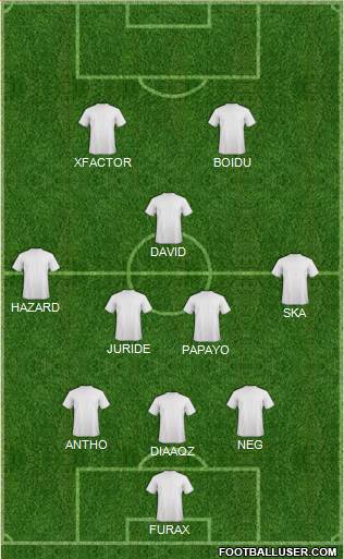 Champions League Team 3-5-2 football formation