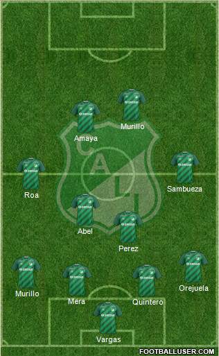 AC Deportivo Cali 4-2-3-1 football formation