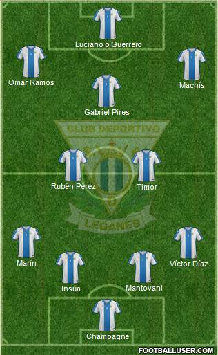 C.D. Leganés S.A.D. 4-2-3-1 football formation