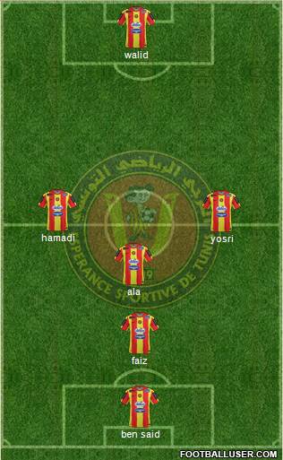Espérance Sportive de Tunis 3-5-1-1 football formation
