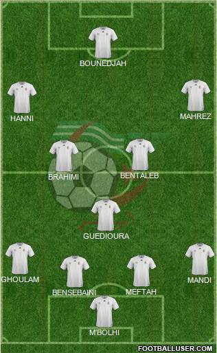 Algeria 4-1-4-1 football formation