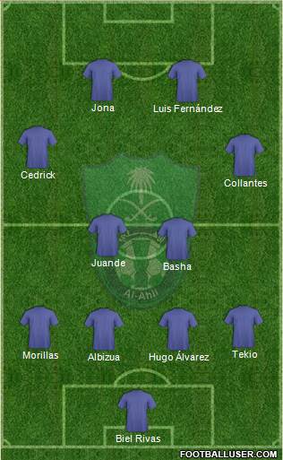 Al-Ahli (KSA) 4-2-2-2 football formation