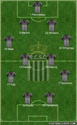 Sporting du Pays de Charleroi 4-4-2 football formation