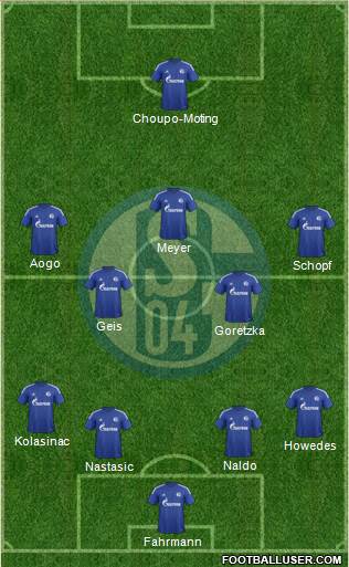 FC Schalke 04 4-2-3-1 football formation