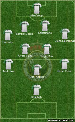 R. Racing Club S.A.D. 4-4-2 football formation