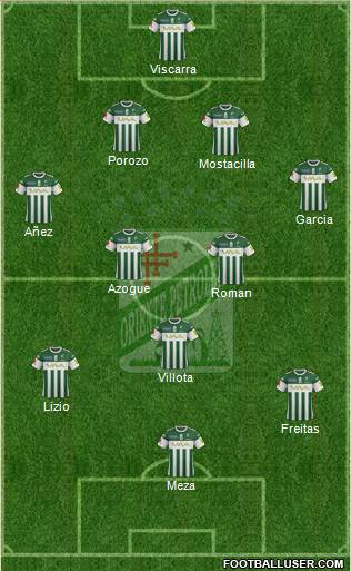 C Oriente Petrolero football formation