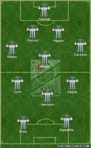 C Oriente Petrolero football formation