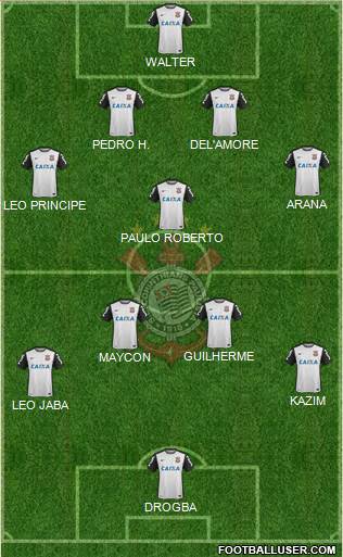 SC Corinthians Paulista 4-1-4-1 football formation