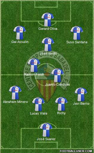 C.E. Sabadell football formation