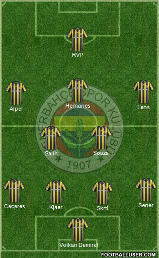 Fenerbahçe SK Formation 2017