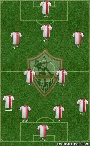 Zamalek Sporting Club 4-2-3-1 football formation