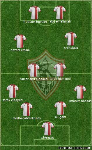 Zamalek Sporting Club 4-2-2-2 football formation