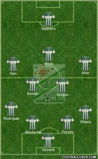 C Oriente Petrolero football formation