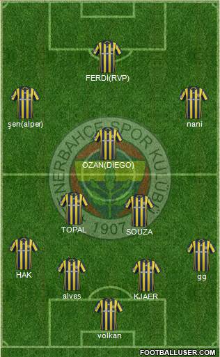 Fenerbahçe SK Formation 2017
