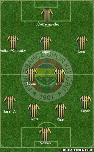 Fenerbahçe SK Formation 2017
