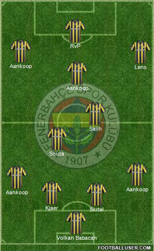 Fenerbahçe SK Formation 2017