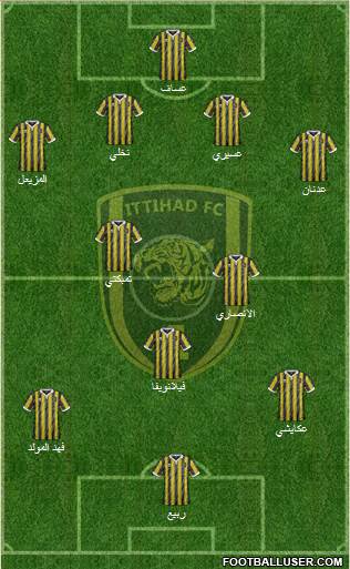 Al-Ittihad (KSA) 4-5-1 football formation