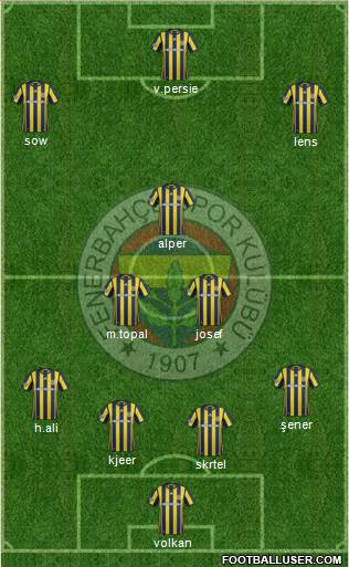 Fenerbahçe SK Formation 2017