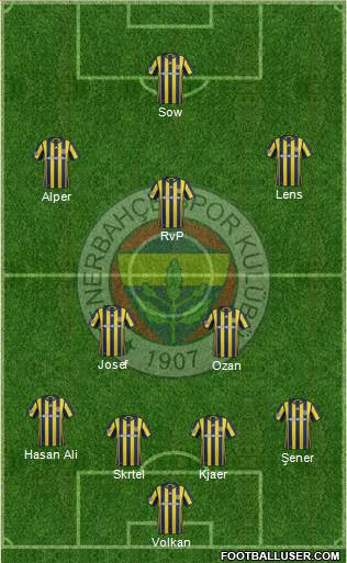 Fenerbahçe SK Formation 2017