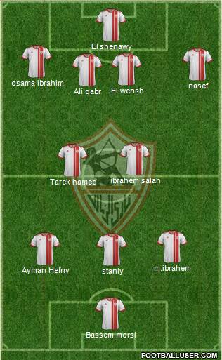 Zamalek Sporting Club 4-2-3-1 football formation