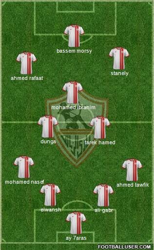 Zamalek Sporting Club 4-2-2-2 football formation