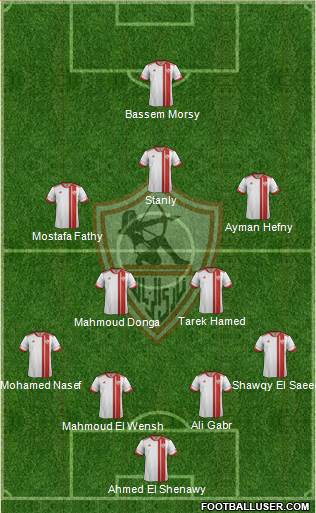 Zamalek Sporting Club 4-2-3-1 football formation