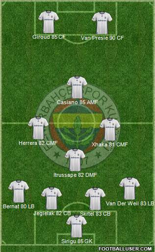 Fenerbahçe SK Formation 2017