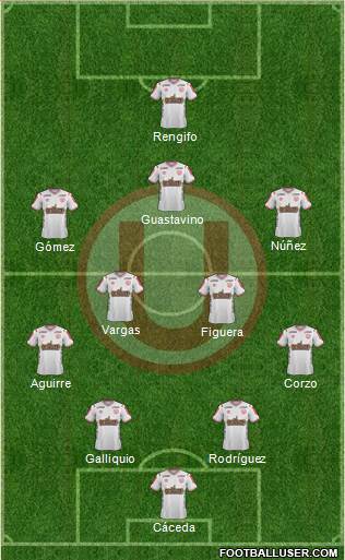 C Universitario D 4-5-1 football formation