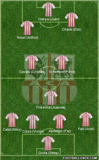 Athletic Club Ajaccien Football 4-2-2-2 football formation