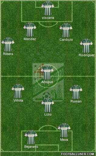 C Oriente Petrolero football formation