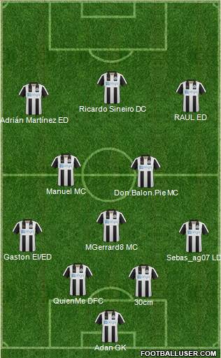 Newcastle United Formation 2017