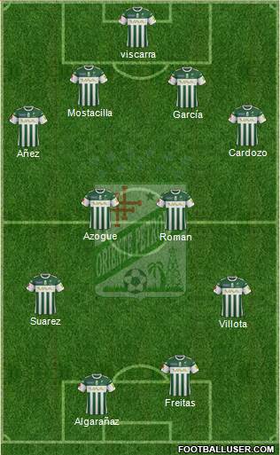 C Oriente Petrolero football formation