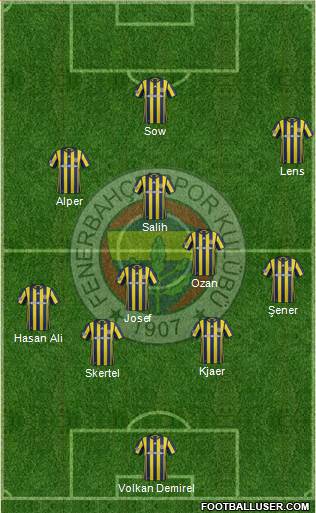 Fenerbahçe SK Formation 2017