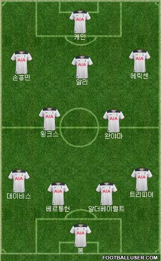 Tottenham Hotspur Formation 2017