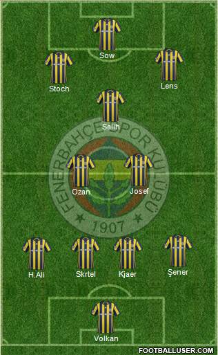 Fenerbahçe SK Formation 2017