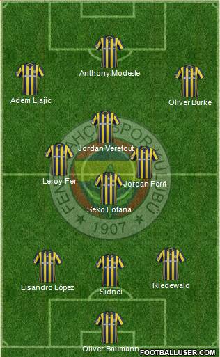 Fenerbahçe SK Formation 2017