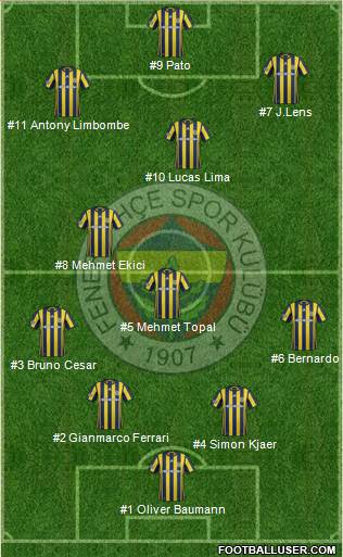 Fenerbahçe SK Formation 2017