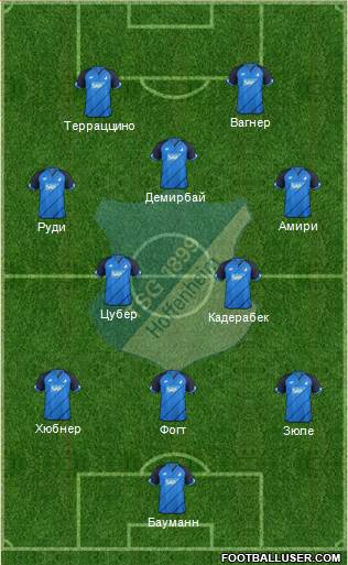TSG 1899 Hoffenheim Formation 2017