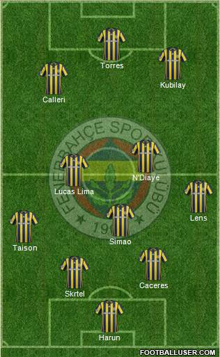 Fenerbahçe SK Formation 2017