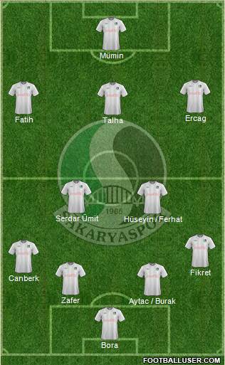 Sakaryaspor A.S. Formation 2017