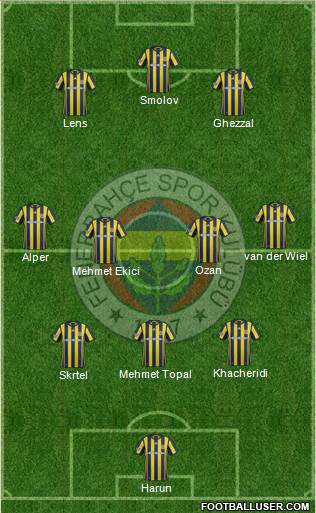 Fenerbahçe SK Formation 2017