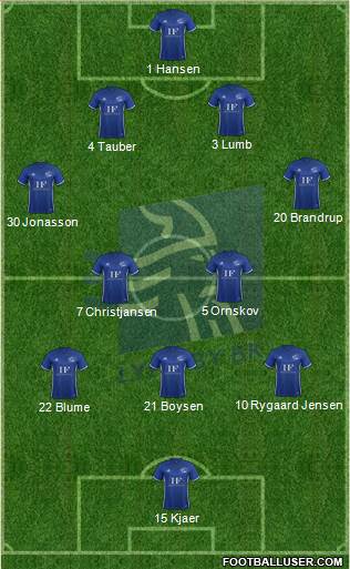 Lyngby Boldklub af 1921 4-2-3-1 football formation