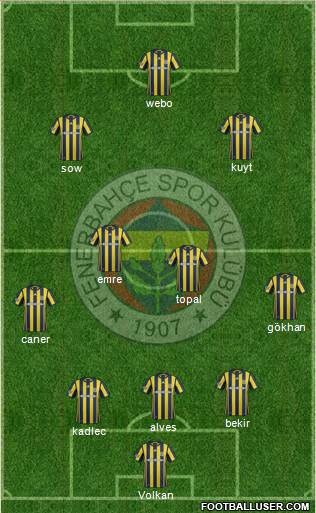 Fenerbahçe SK Formation 2017