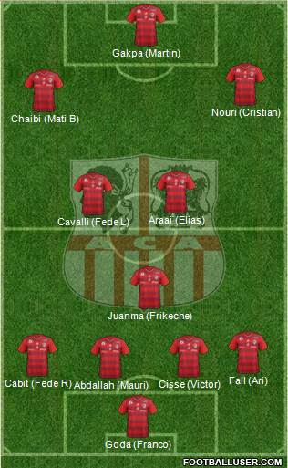 Athletic Club Ajaccien Football 4-1-3-2 football formation