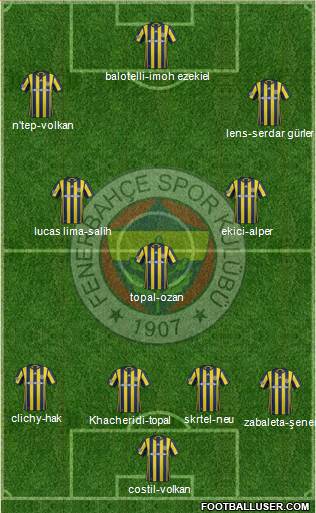 Fenerbahçe SK Formation 2017