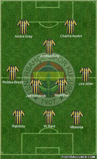 Fenerbahçe SK Formation 2017